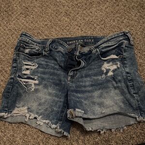 American Eagle Outfitters Ripped Blue Jean Shorts